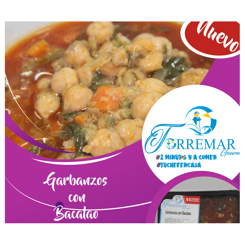 Garbanzo con Bacalao - Tarrina de 300 gramos